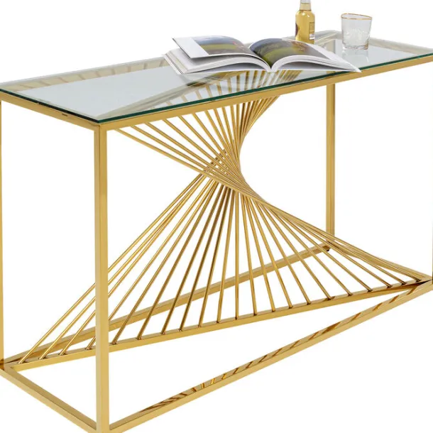 console_laser_gold_clear__4.webp Fashion KARE Design Console Laser Gold Clear Glass 120x40cm