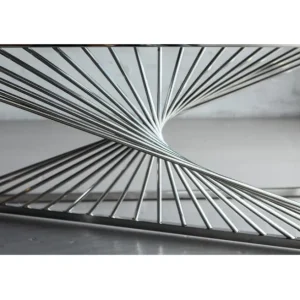 Hot KARE Design Console Laser Silver Clear Glass 120x40cm