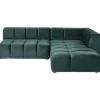 Clearance KARE Design Corner Sofa Belami Velvet Dark Green Right 265cm