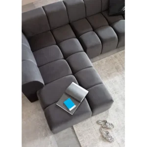 Best KARE Design Corner Sofa Belami Velvet Grey Left