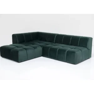 New KARE Design Corner Sofa Belami Velvet Dark Green Left 265cm