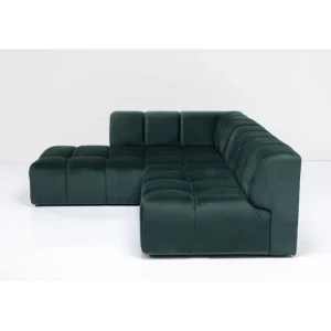 New KARE Design Corner Sofa Belami Velvet Dark Green Left 265cm
