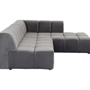 Outlet KARE Design Corner Sofa Belami Velvet Grey Right