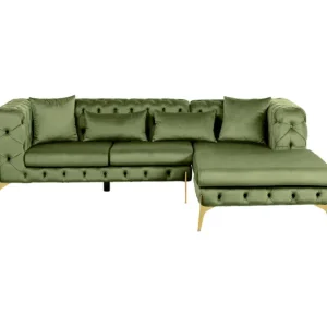 Discount KARE Design Corner Sofa Bellissima Velvet Green Right