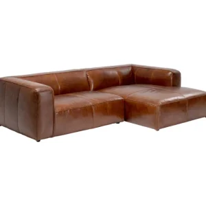 Online KARE Design Corner Sofa Cubetto Leather Brown 270x170cm