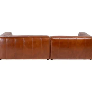 New KARE Design Corner Sofa Cubetto Leather Brown 170x270cm