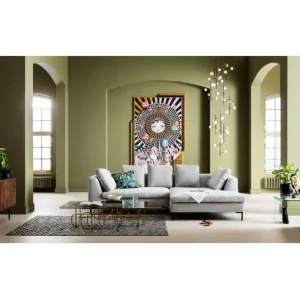 Sale KARE Design Corner Sofa Gianni Cord Grey Right