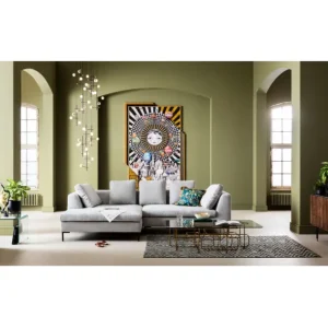 Sale KARE Design Corner Sofa Gianni Cord Grey Left
