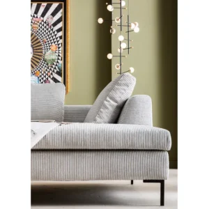 Sale KARE Design Corner Sofa Gianni Cord Grey Right