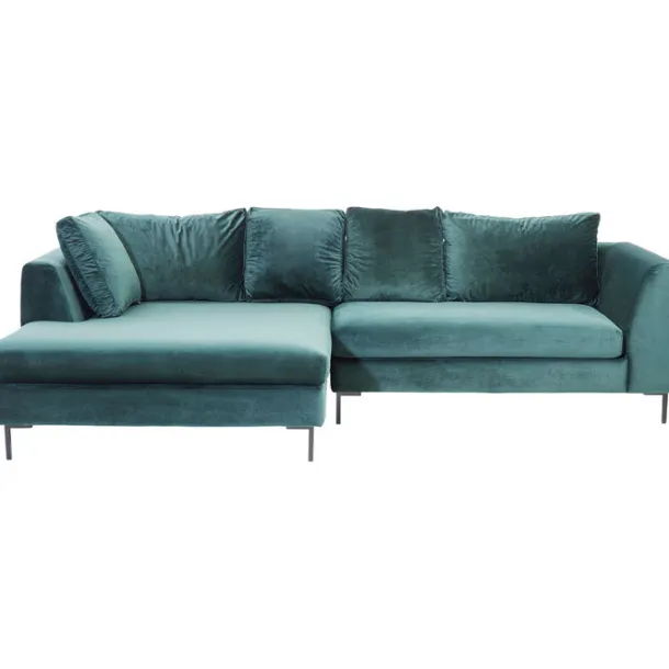 corner_sofa_gianni_velvet_0-1.webp Hot KARE Design Corner Sofa Gianni Velvet Dark Green Left Black