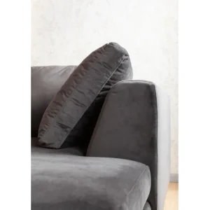 Clearance KARE Design Corner Sofa Gianni Velvet Grey Right Black