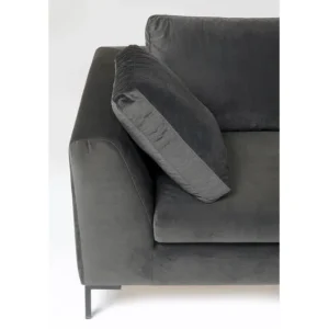 Outlet KARE Design Corner Sofa Gianni Velvet Grey 270x167cm Right