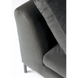 Outlet KARE Design Corner Sofa Gianni Velvet Grey 270x167cm Right