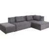 New KARE Design Corner Sofa Infinity Ottomane Cord Grey Right