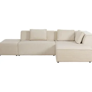 Hot KARE Design Corner Sofa Infinity Ottomane Cord Cream Right