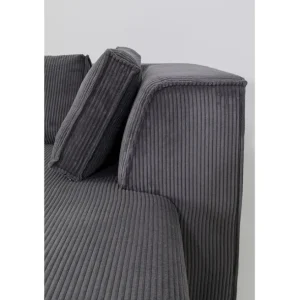 New KARE Design Corner Sofa Infinity Ottomane Cord Grey Right