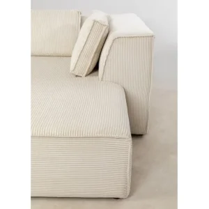 Hot KARE Design Corner Sofa Infinity Ottomane Cord Cream Right