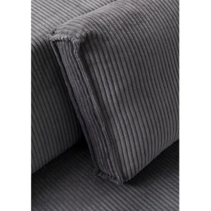 New KARE Design Corner Sofa Infinity Ottomane Cord Grey Right