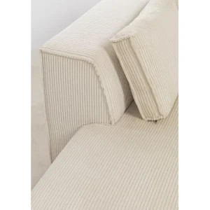 Best KARE Design Corner Sofa Infinity Ottomane Cord Cream Left