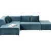 Best KARE Design Corner Sofa Infinity Velvet Ocean Left