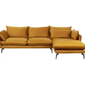 Sale KARE Design Corner Sofa Monza Right Velvet Curry 296cm