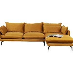 Sale KARE Design Corner Sofa Monza Right Velvet Curry 296cm