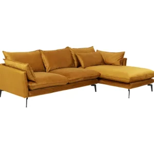 Sale KARE Design Corner Sofa Monza Right Velvet Curry 296cm