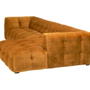 Discount KARE Design Corner Sofa Salamanca Gold Brown Right 320cm