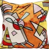 Sale KARE Design Cushion Art Line Orange 50x50cm