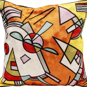 Sale KARE Design Cushion Art Line Orange 50x50cm