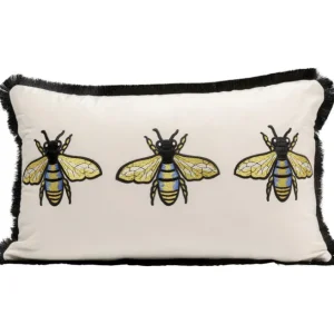 Best KARE Design Cushion Bees White 50x30cm