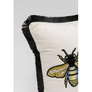 Best KARE Design Cushion Bees White 50x30cm