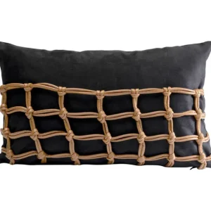 Best KARE Design Cushion Grete Plaid Black 50x30cm
