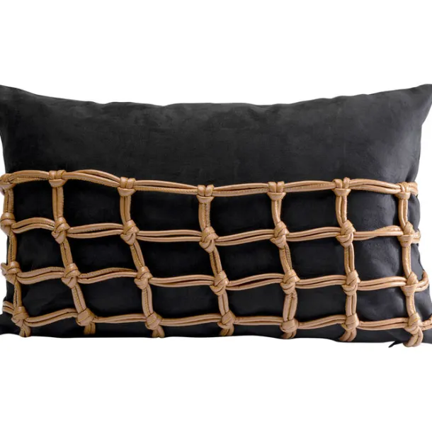 cushion_grete_plaid_black_0.webp Best KARE Design Cushion Grete Plaid Black 50x30cm