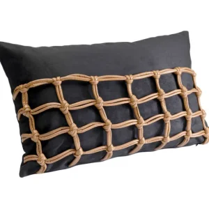 Best KARE Design Cushion Grete Plaid Black 50x30cm