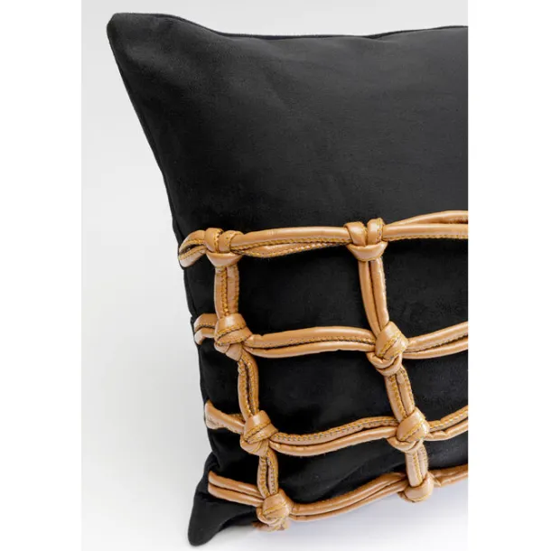 cushion_grete_plaid_black_3.webp Best KARE Design Cushion Grete Plaid Black 50x30cm
