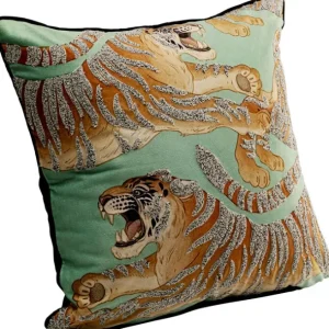 New KARE Design Cushion Tiger Love Mint 45x45cm