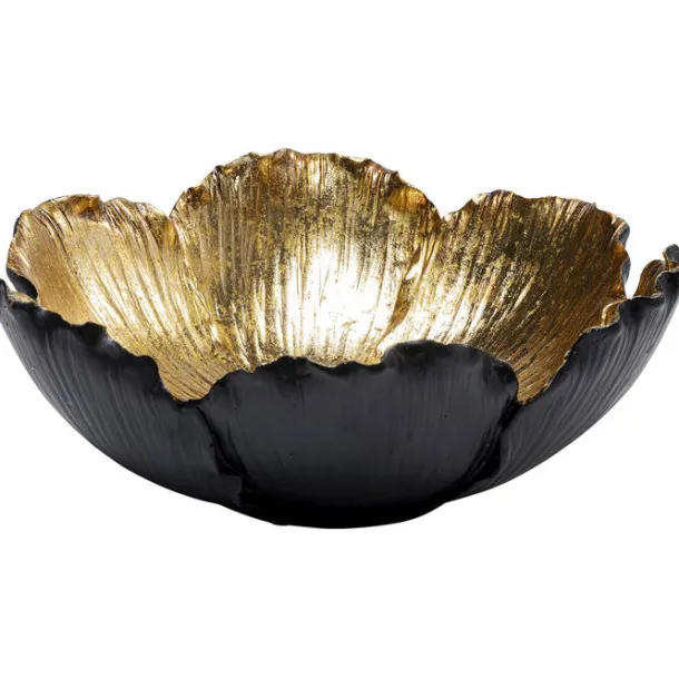 deco_bowl_flower_bloom_bl_0.webp Outlet KARE Design Deco Bowl Flower Bloom Black Gold Ø25cm