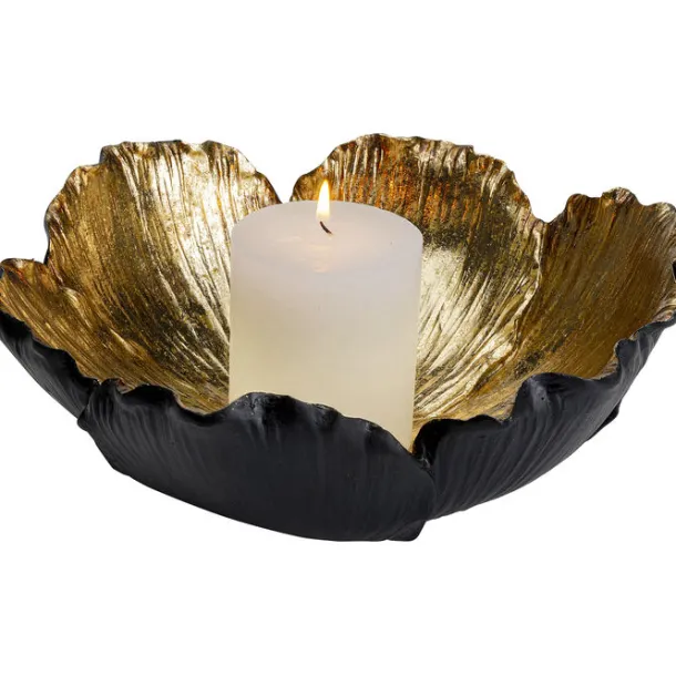 deco_bowl_flower_bloom_bl_2.webp Outlet KARE Design Deco Bowl Flower Bloom Black Gold Ø25cm