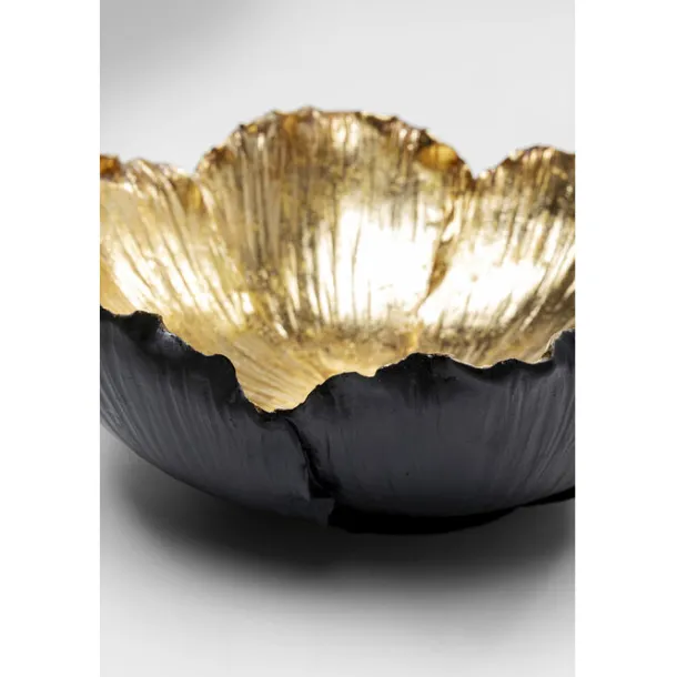deco_bowl_flower_bloom_bl_4.webp Outlet KARE Design Deco Bowl Flower Bloom Black Gold Ø25cm