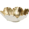 Clearance KARE Design Deco Bowl Flower Bloom Cream Gold Ø20cm
