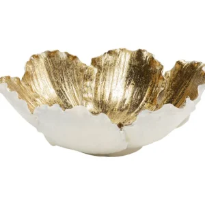Clearance KARE Design Deco Bowl Flower Bloom Cream Gold Ø20cm