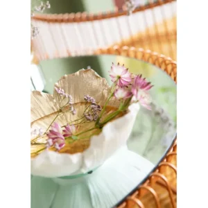 Clearance KARE Design Deco Bowl Flower Bloom Cream Gold Ø20cm