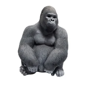Fashion KARE Design Deco Figur Monkey Gorilla Side Medium Black