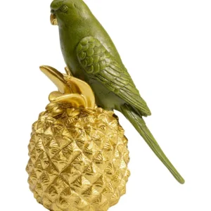 Fashion KARE Design Deco Figurine Ananas Parrot 14cm