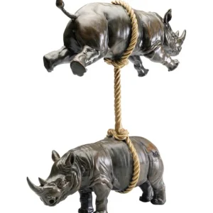 Hot KARE Design Deco Figurine Artistic Rhino 46cm