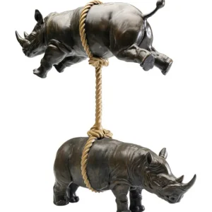 Hot KARE Design Deco Figurine Artistic Rhino 46cm