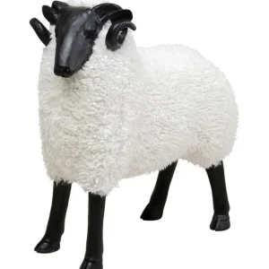Hot KARE Design Deco Figurine Bathilde Ram White 78cm