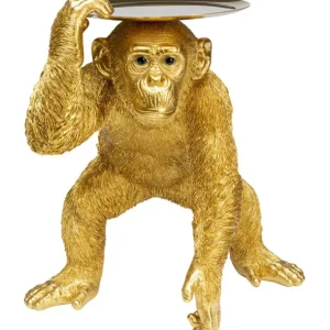 Sale KARE Design Deco Figurine Butler Playing Chimp Gold 52cm