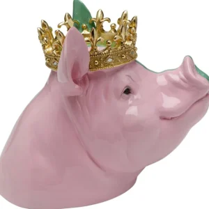 Best KARE Design Deco Figurine Crowned Pig 28cm